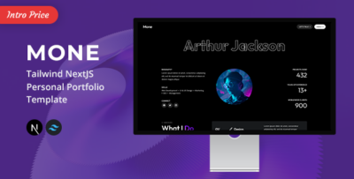 Mone - Tailwind NextJS Personal Portfolio Template