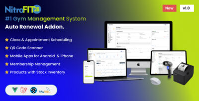 NitroFIT28 Fitness & Gym Management System Auto Renewal Addon.