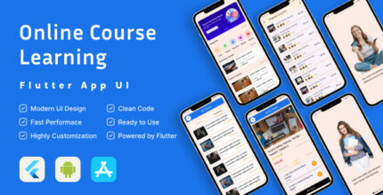 Online Course App Flutter UI Kit ELearning App LMS App Education App Educational App UI Kit