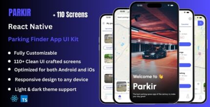 Parkir - Parking Booking React Native CLI App Ui Kit