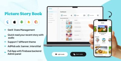 Picture Story Books for Kids with Firebase Backend Web Admin Panel Full App ready to publish