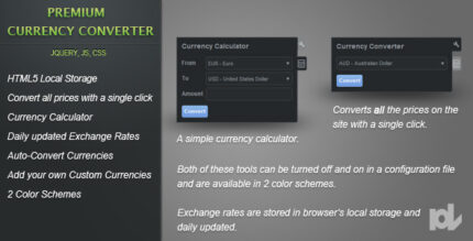 Premium Currency Converter for jQuery