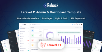 Reback - Laravel 11 Admin & Dashboard Template