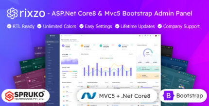 Rixzo - Asp .Net Core & MVC Bootstrap Template Admin Panel