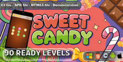 Sweet Candy - Casual Puzzle Game - HTML5, Construct 3