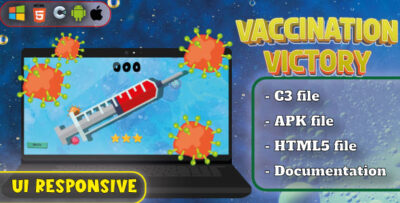 Vaccination Victory - Arcade Game - HTML5, Construct 3