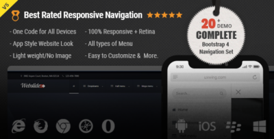 Web Slide - Responsive Mega Menu CSS, HTML Dropdown Menu