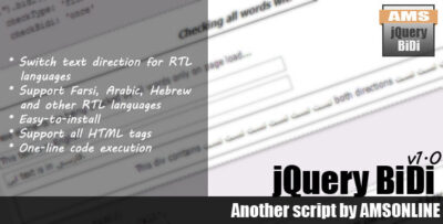 jQuery BiDi Direction Changer